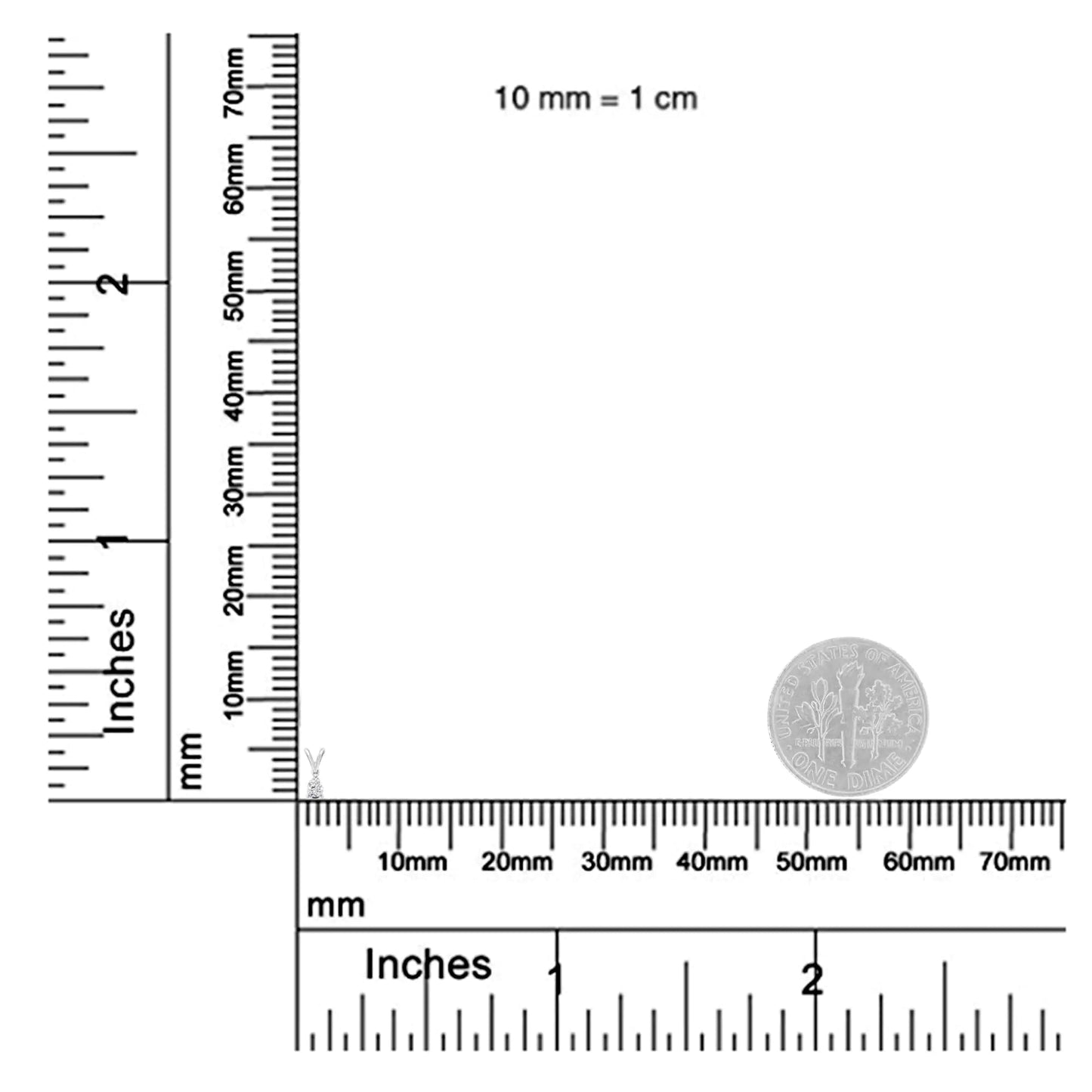 10K White Gold Pear Diamond Solitaire Necklace | Necklace | Elegant Emulations Jewelry USA