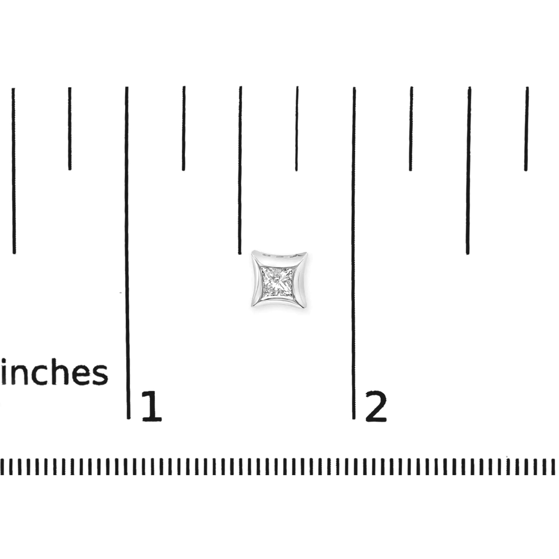 10K White Gold Princess Diamond Studs 1/2 Cttw | Earrings | Elegant Emulations Jewelry USA