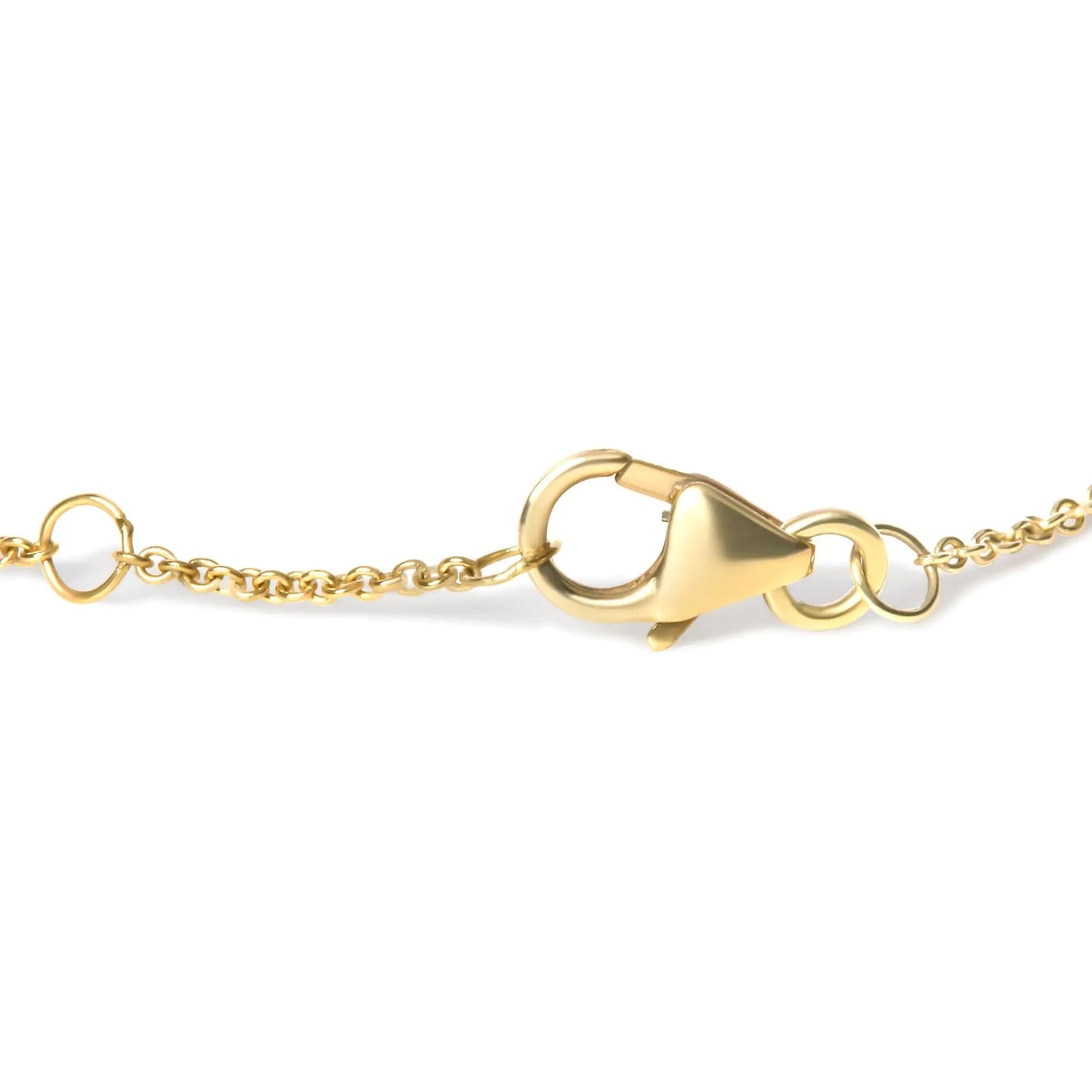 10K Yellow Gold Blue Sapphire and Diamond Accent Evil Eye Station Link Bracelet (H - I Color, I1 - I2 Clarity) - Size 7" | | Elegant Emulations Jewelry USA