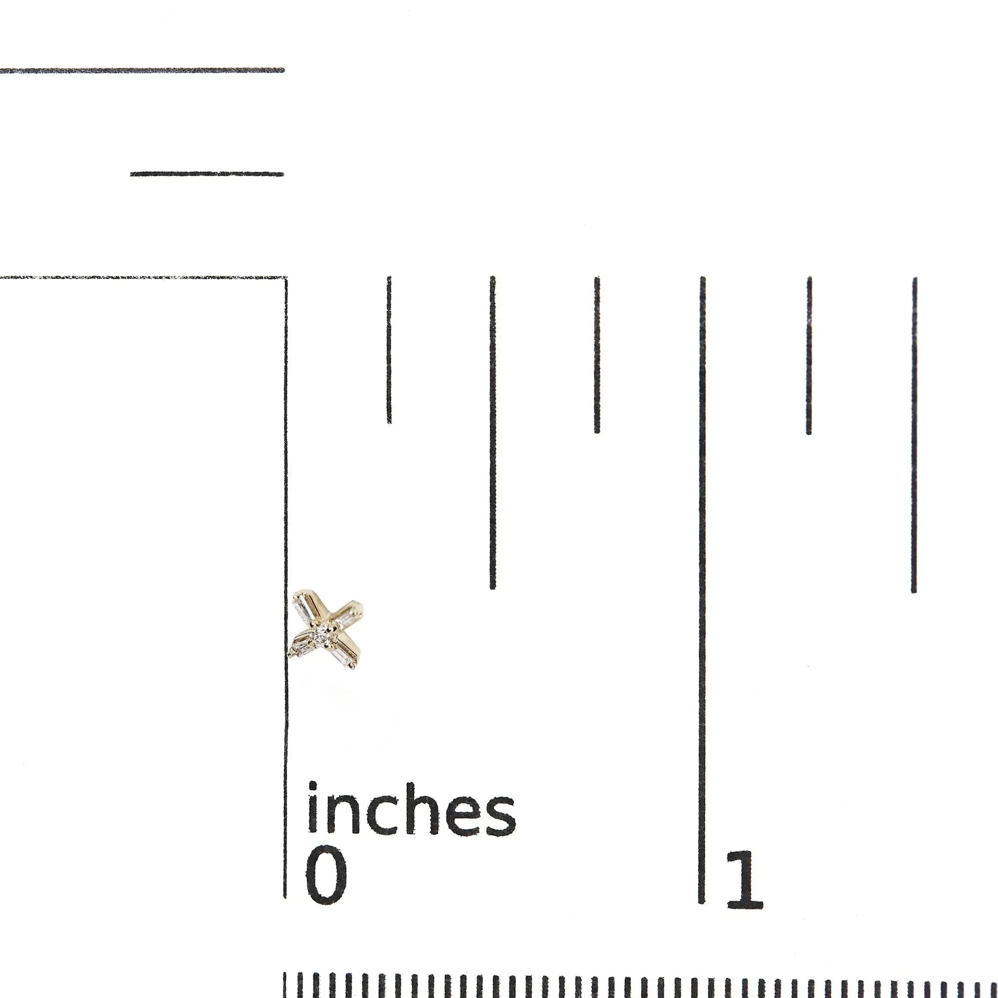 10K Yellow Gold Criss Cross Diamond Studs | Earrings | Elegant Emulations Jewelry USA