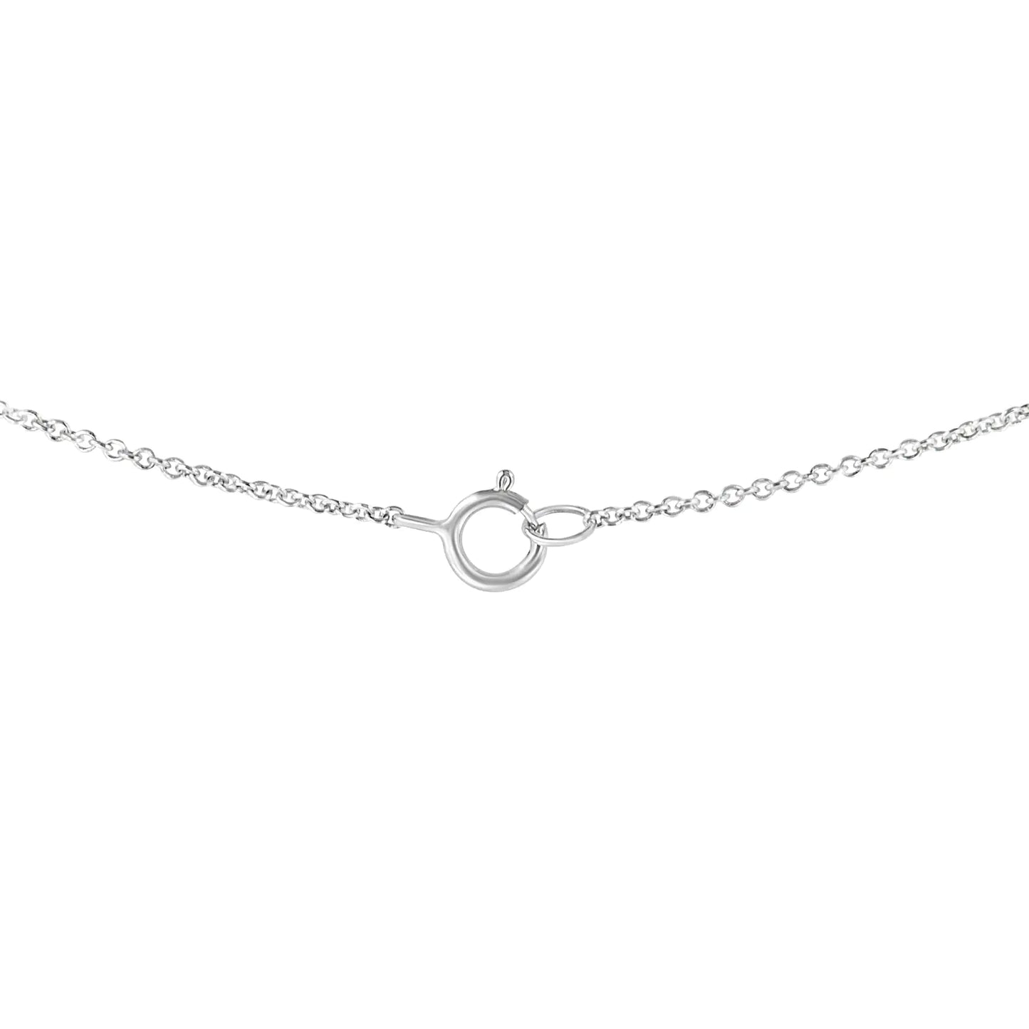 14k White Gold 1/4 Cttw Lab Grown Heart Shape Diamond Solitaire 18" Pendant Necklace (E - F Color, SI1 - SI2 Clarity) | Necklace | Elegant Emulations Jewelry USA