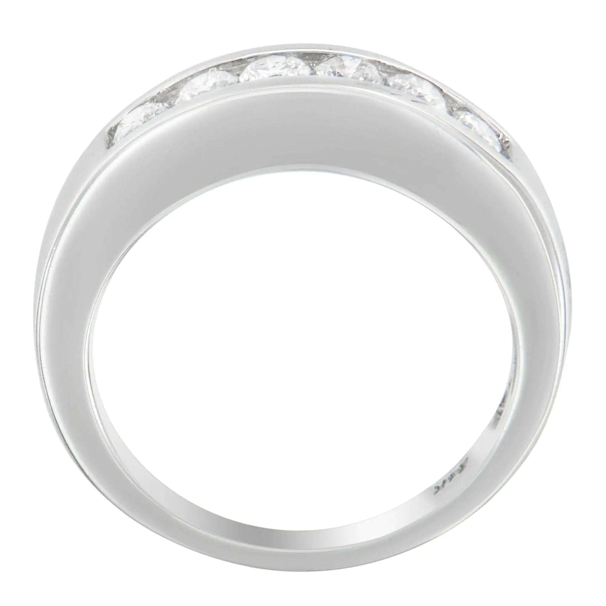 14K White Gold 3/4ct. TDW Diamond Channel Band Ring (H - I, I1 - I2) | | Elegant Emulations Jewelry USA