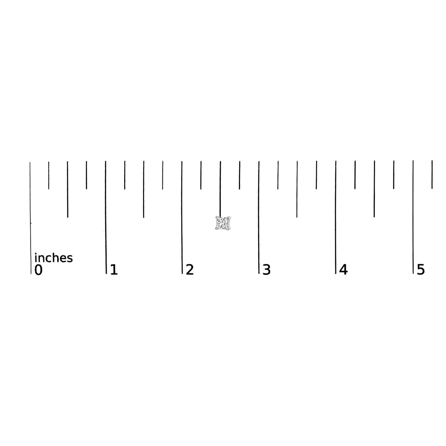 14K White Gold Princess Cut Lab - Grown Diamond Solitaire Stud Earrings (F - G Color, VS2 - SI1 Clarity) | | Elegant Emulations Jewelry USA