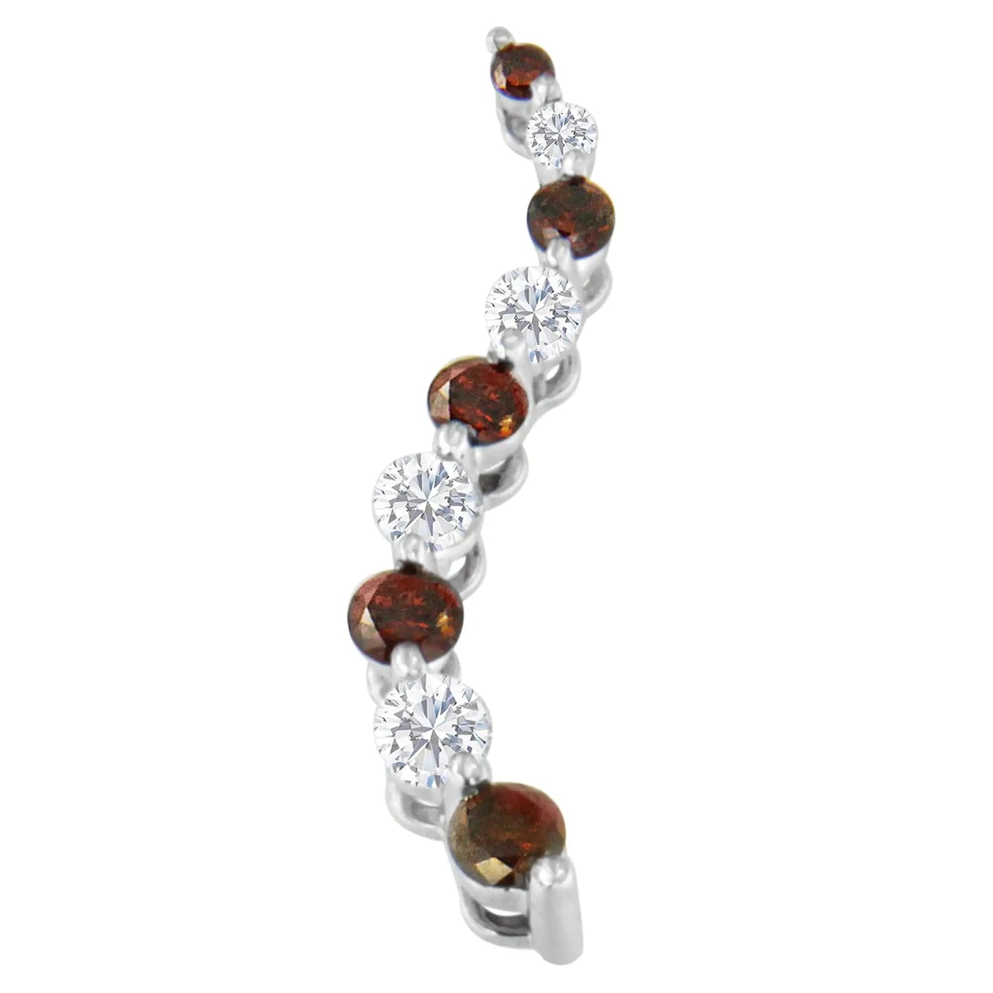 14K Yellow Gold 1 cttw Treated Red Diamond Journey Pendant Necklace (H - I, I1 - I2) | Necklace | Elegant Emulations Jewelry USA