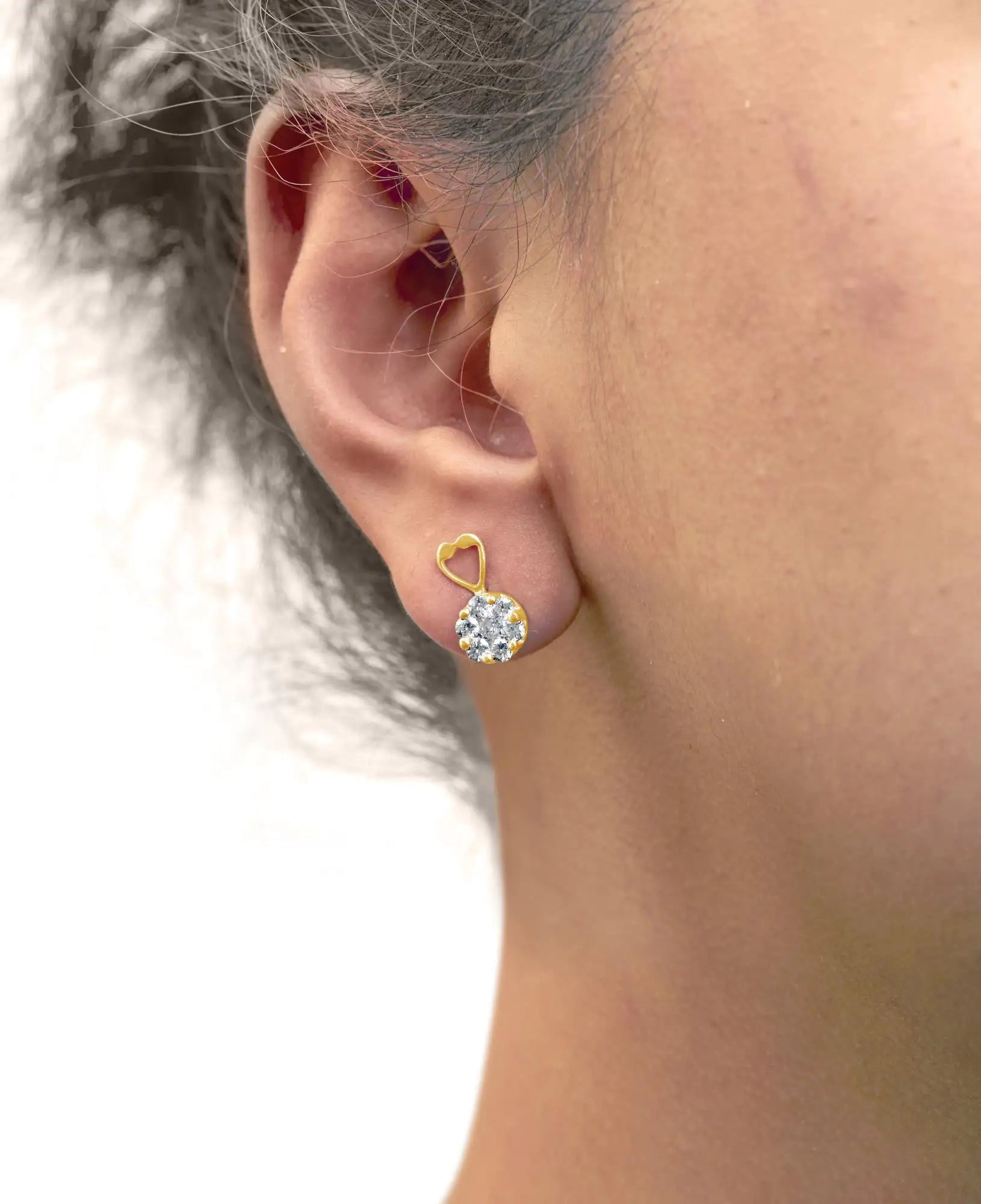 14K Yellow Gold 1ct. TDW Round - cut Diamond Earrings (I - J,SI2 - I1) | | Elegant Emulations Jewelry USA