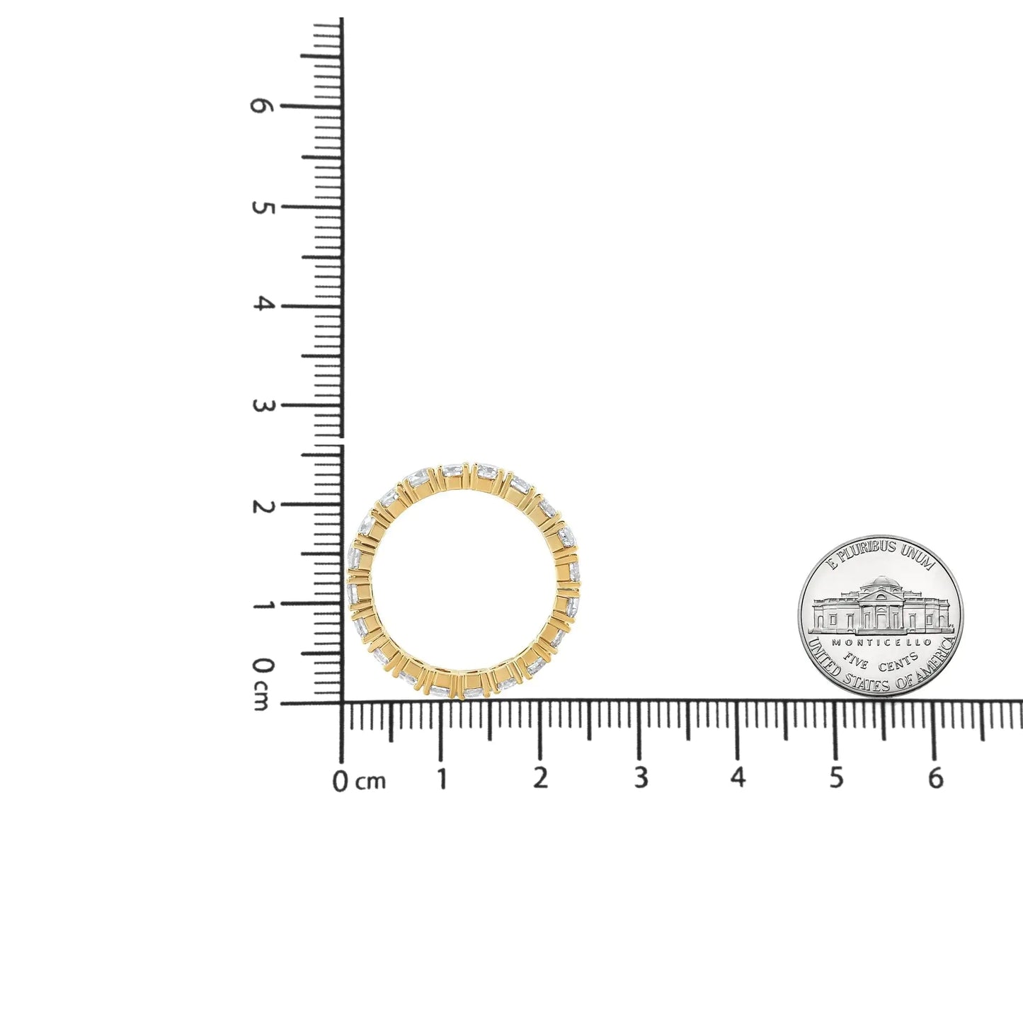 14K Yellow Gold 2.00 Cttw Shared Prong Set Round Cut Diamond Eternity Band (J - K Color, VS1 - VS2 Clarity) | | Elegant Emulations Jewelry USA
