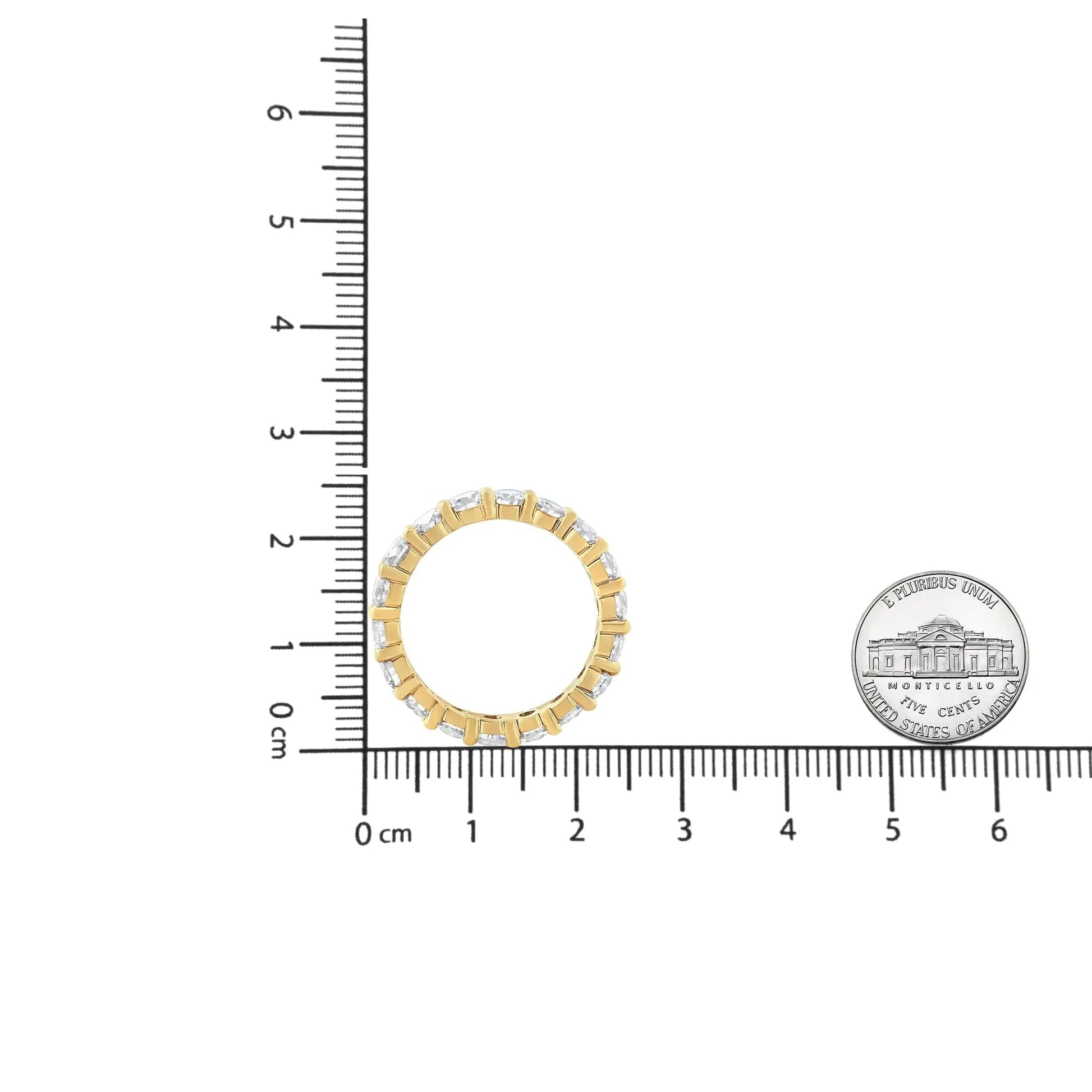 14K Yellow Gold 3.00 Cttw Shared Prong Set Round Cut Diamond Eternity Band (J - K Color, VS1 - VS2 Clarity) | | Elegant Emulations Jewelry USA
