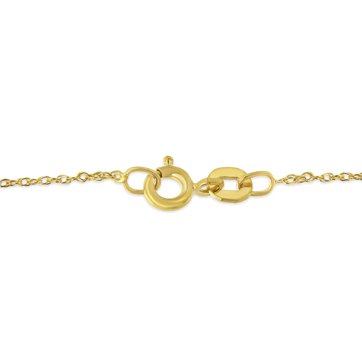 14K Yellow Gold Plated .925 Sterling Silver Diamond Accent Ribbon & Heart 18" Pendant Necklace (H - I Color, I2 - I3 Clarity) | | Elegant Emulations Jewelry USA
