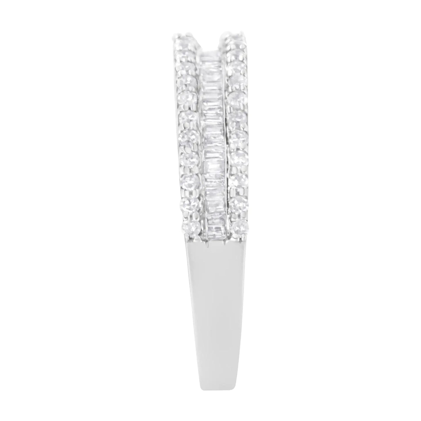 14KT White Gold 1/2 Cttw Diamond Modern Band Ring (H - I Color, SI2 - I1 Clarity) | | Elegant Emulations Jewelry USA