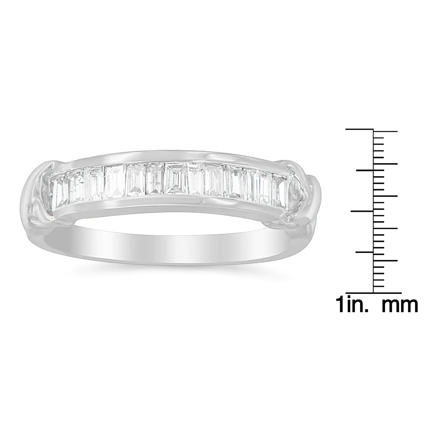 925 Silver Diamond Baguette X - Station Bridal Ring – Elegant Design | Rings | Elegant Emulations Jewelry USA