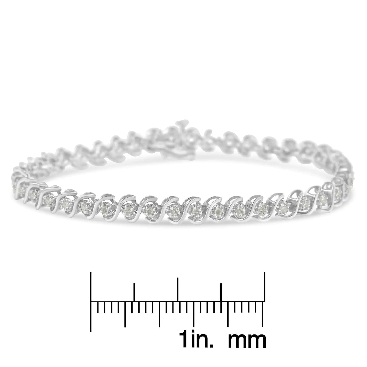 .925 Sterling Silver Round - Cut Diamond Tennis Bracelet | Bracelets | Elegant Emulations Jewelry USA
