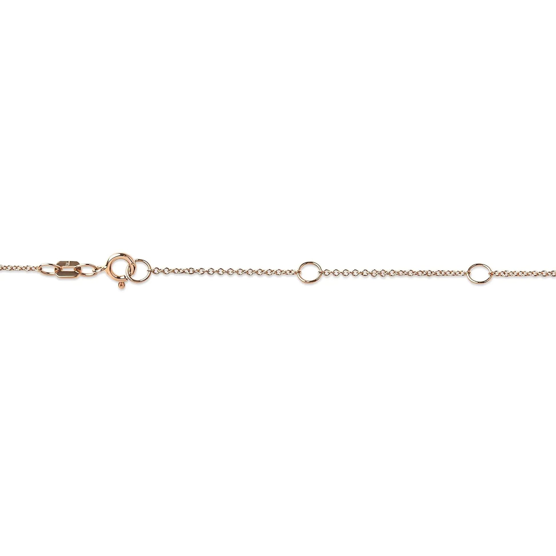 AGS Certified 10K Rose Gold 1/5 Cttw Bezel Set Round Diamond Solitaire 16 - 18" Adjustable Pendant Necklace (I - J Color, VS1 - VS2 Clarity) | | Elegant Emulations Jewelry USA