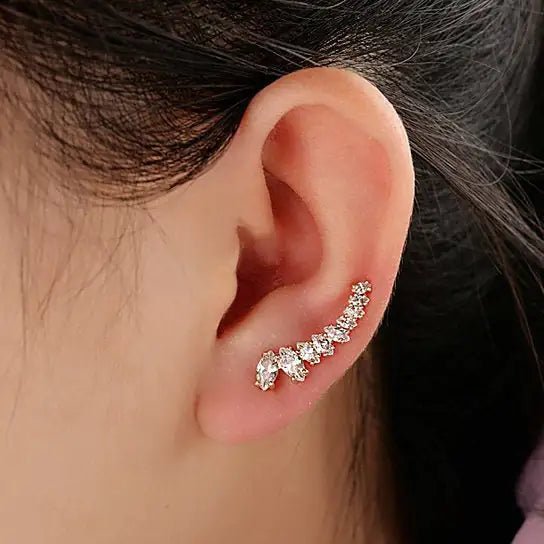 Chic Uptown Ear Crawlers | Earrings | Elegant Emulations Jewelry USA