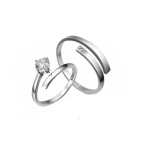 Forever Entwined - Adjustable Silver Ring Pair | Rings | Elegant Emulations Jewelry USA