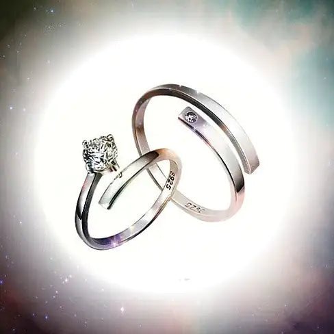 Forever Entwined - Adjustable Silver Ring Pair | Rings | Elegant Emulations Jewelry USA