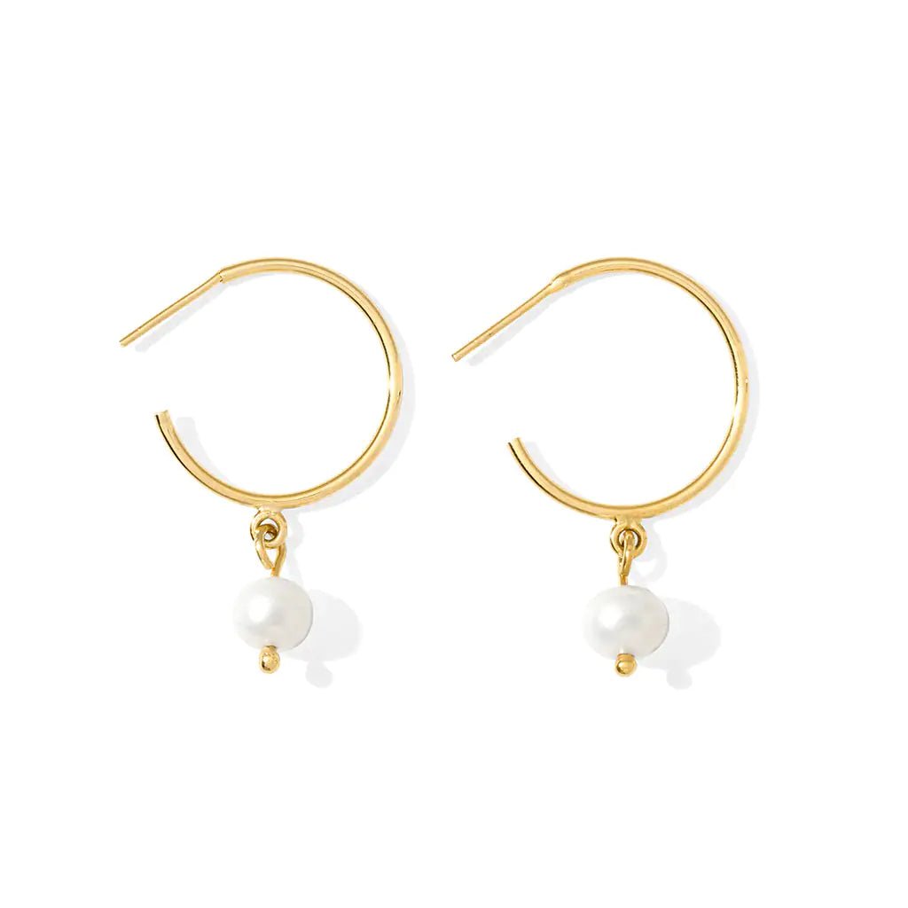 Freshwater Pearl Hoop Earrings | | Elegant Emulations Jewelry USA