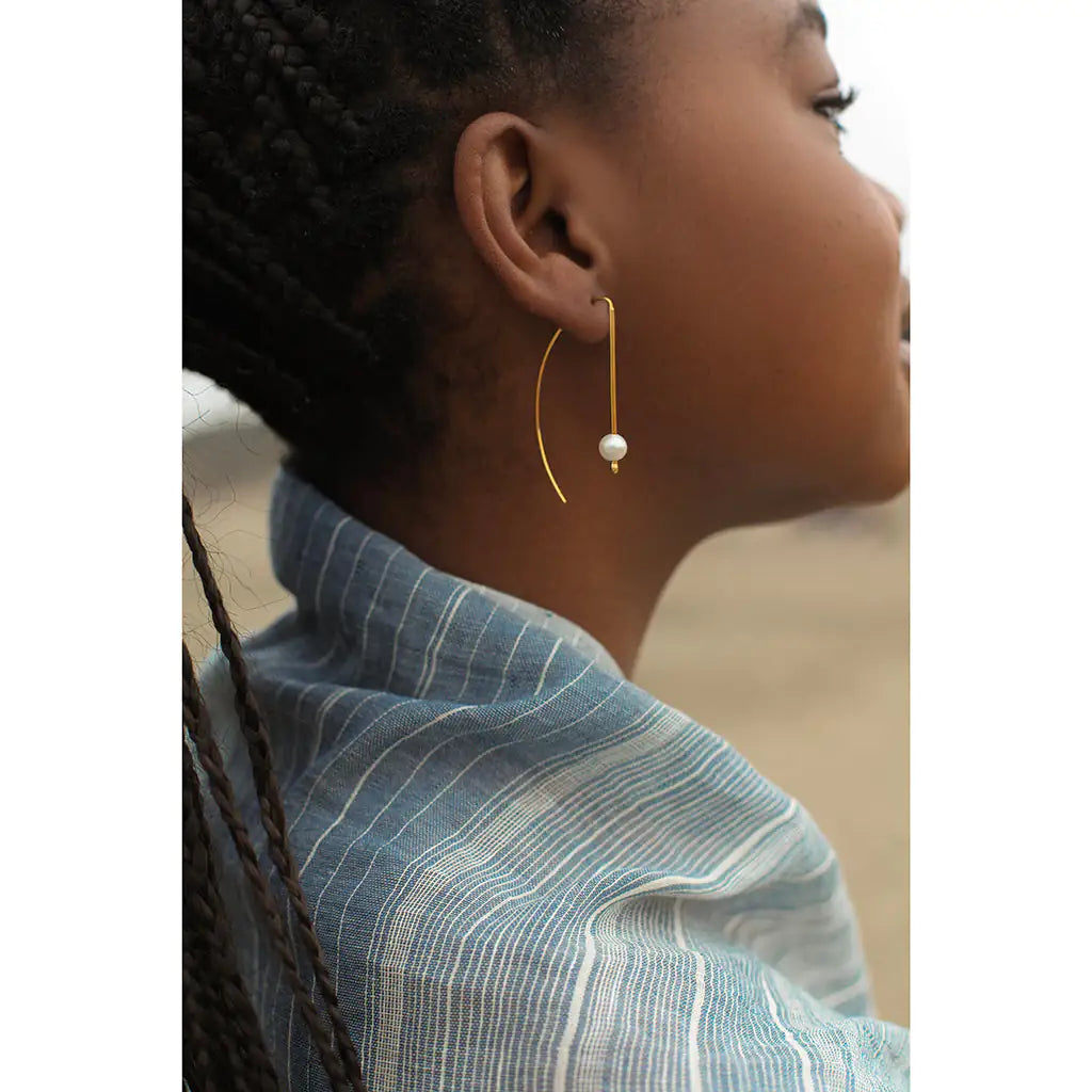 Freshwater Pearl Hook Earrings - Elegant Emulations
