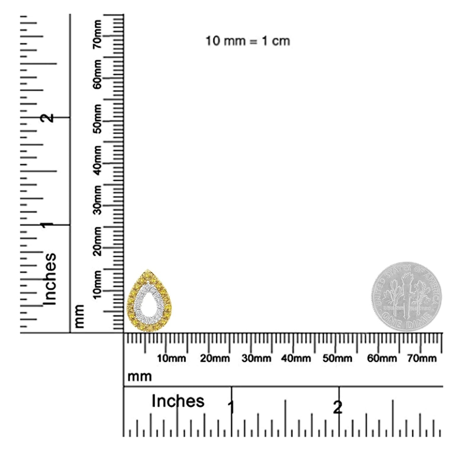 Golden Halo Pear Diamond Pendant Necklace