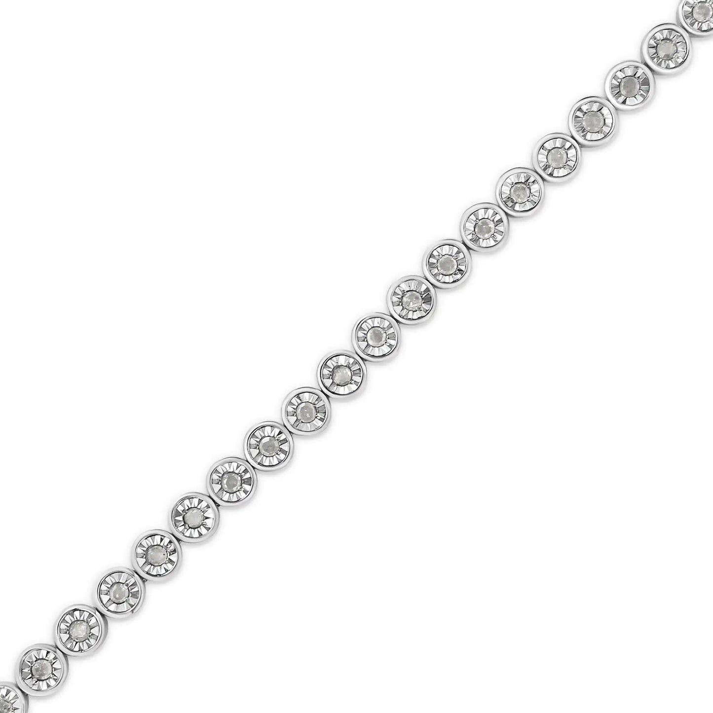 Sterling Silver Diamond Link Tennis Bracelet | Bracelets | Elegant Emulations Jewelry USA