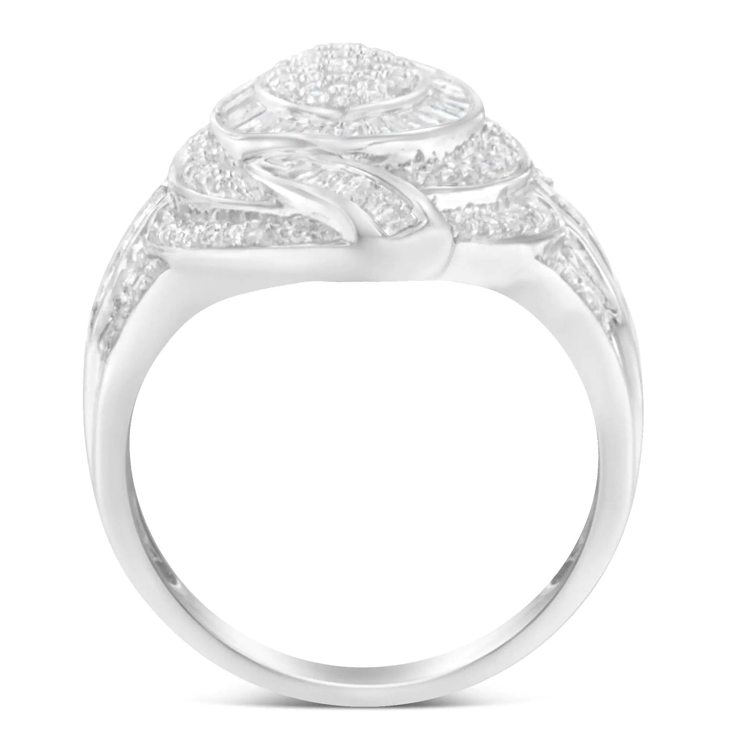 Sterling Silver Diamond Marquise Cocktail Ring – 1 1/8 CT | Rings | Elegant Emulations Jewelry USA