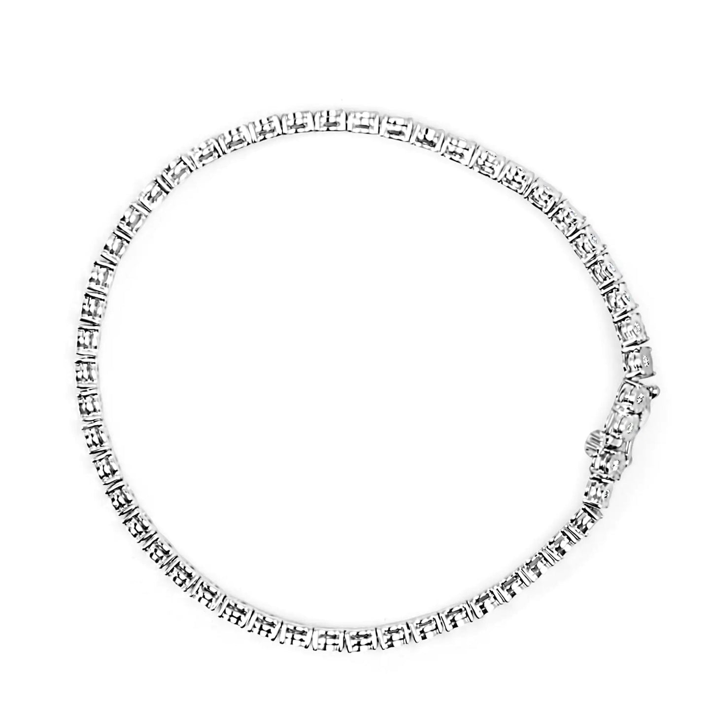 Sterling Silver Lab - Created Diamond Tennis Bracelet - 7.25" | Bracelets | Elegant Emulations Jewelry USA
