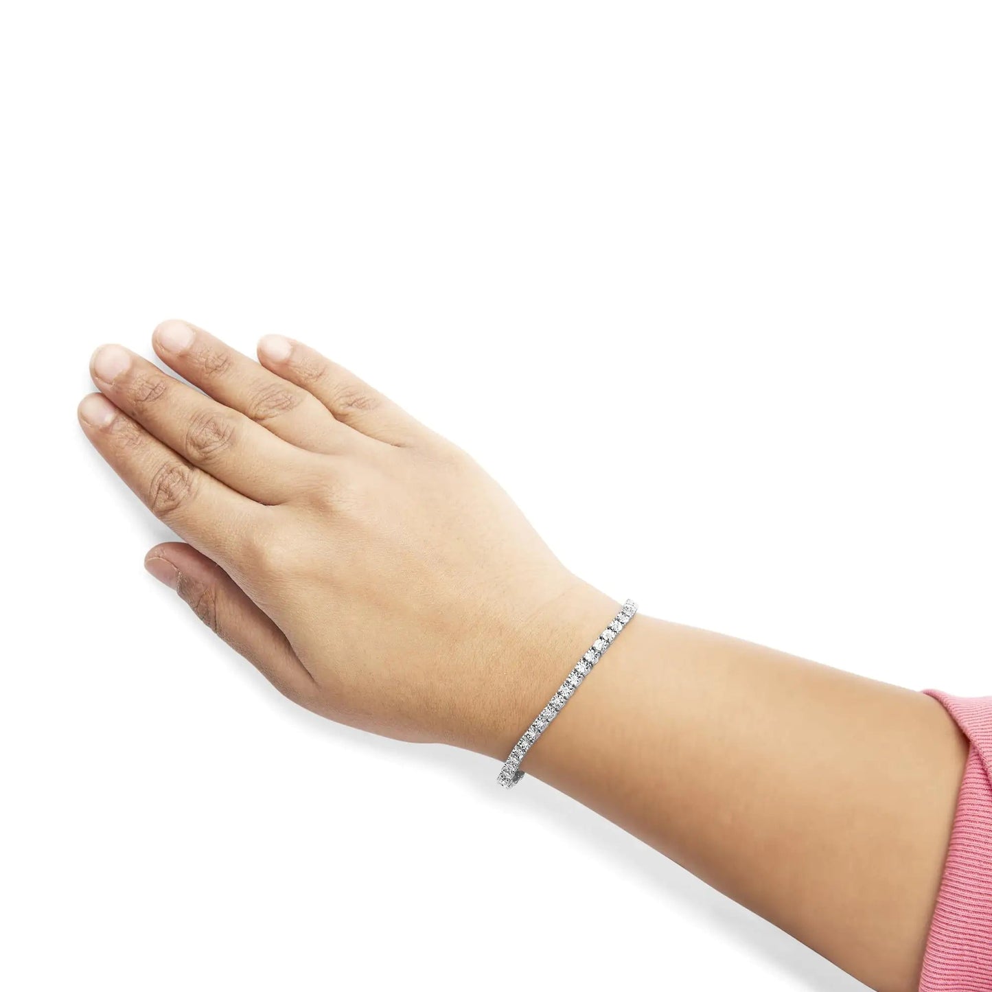 Sterling Silver Lab - Created Diamond Tennis Bracelet - 7.25" | Bracelets | Elegant Emulations Jewelry USA