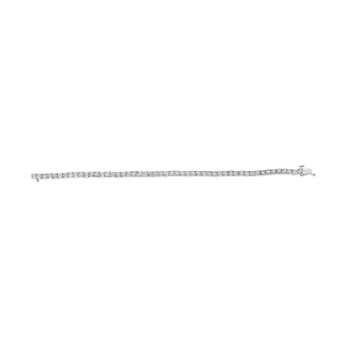 Sterling Silver Lab - Created Diamond Tennis Bracelet - 7.25" | Bracelets | Elegant Emulations Jewelry USA