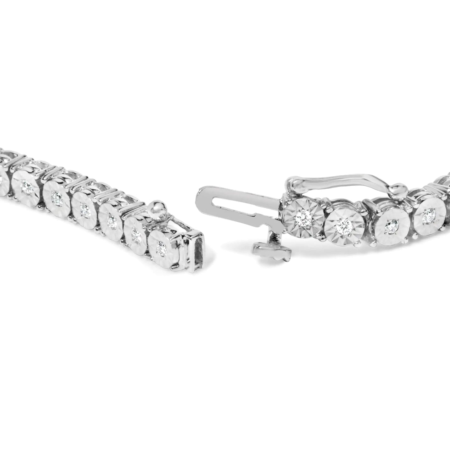 Sterling Silver Lab Diamond Tennis Bracelet - 7.25" | Bracelets | Elegant Emulations Jewelry USA