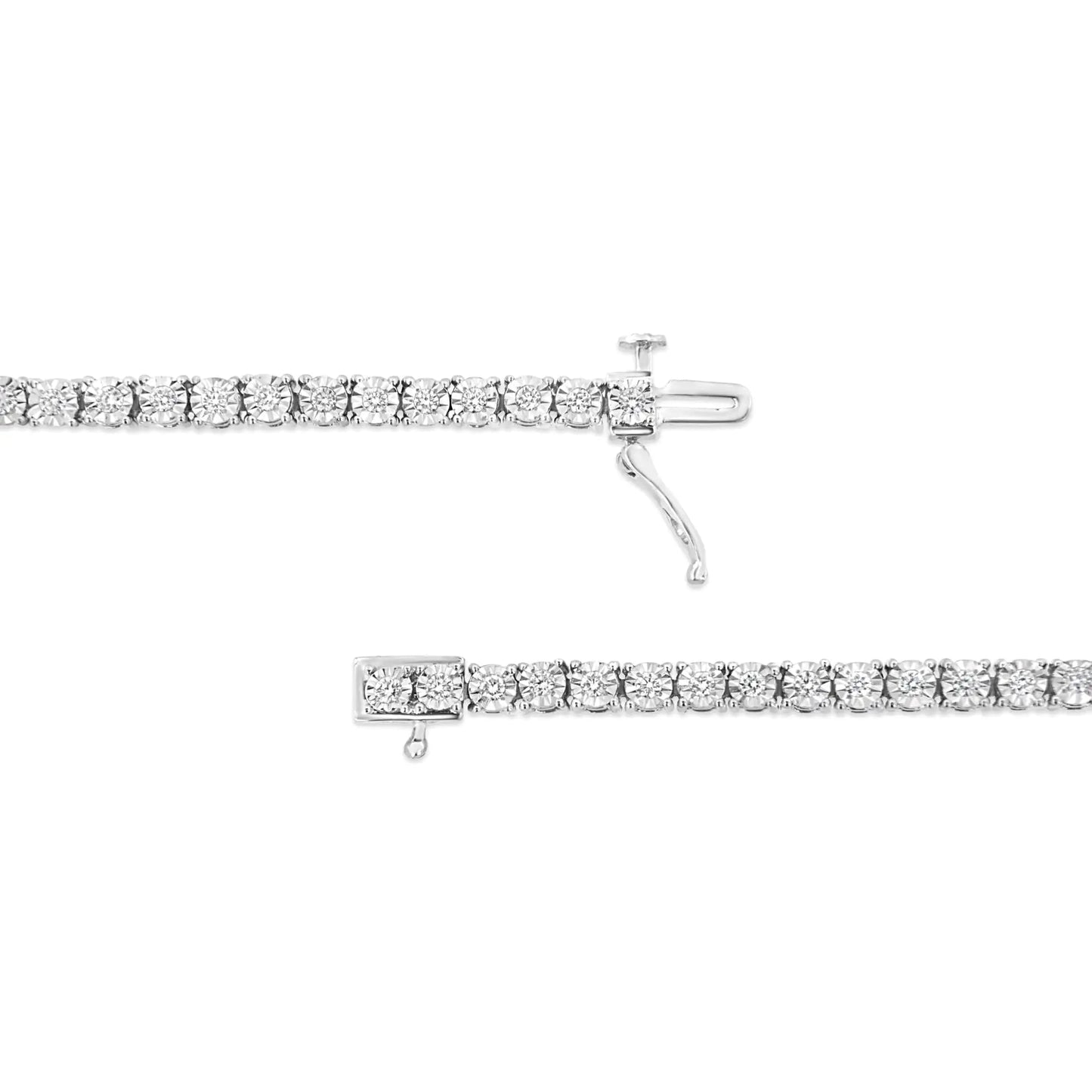 Sterling Silver Lab Diamond Tennis Bracelet - 7.25" | Bracelets | Elegant Emulations Jewelry USA