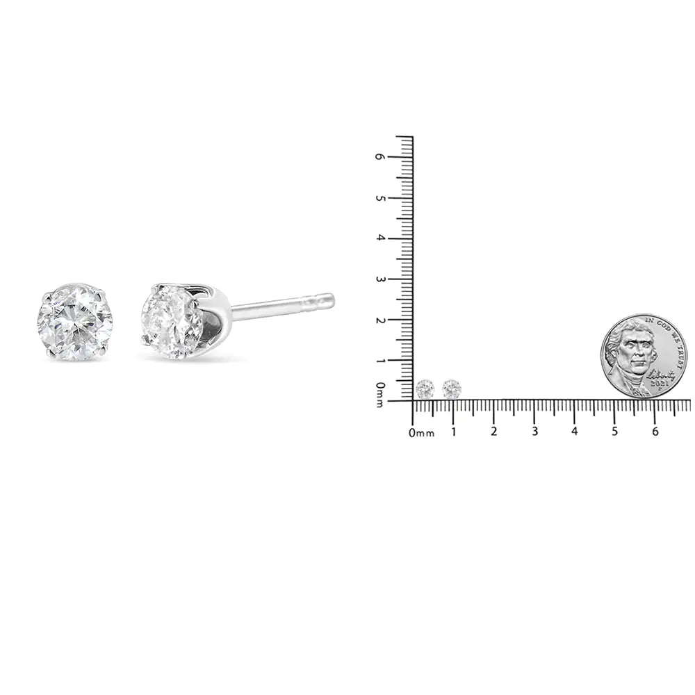 Sterling Silver Salt & Pepper Diamond Studs | Earrings | Elegant Emulations Jewelry USA