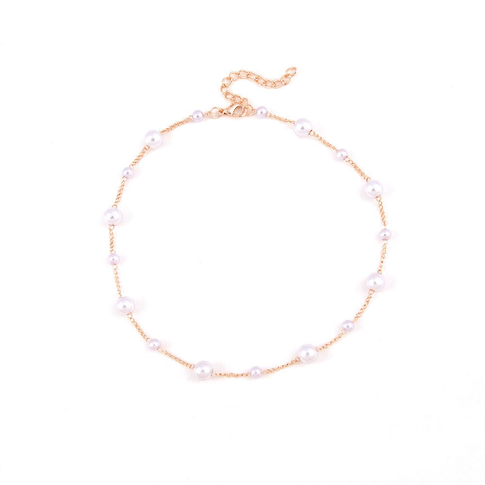 Vintage Pearl Clavicle Chain Female Simple | Necklace | Elegant Emulations Jewelry USA