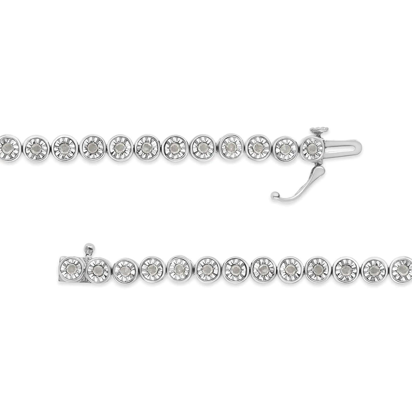 Sterling Silver Diamond Link Tennis Bracelet