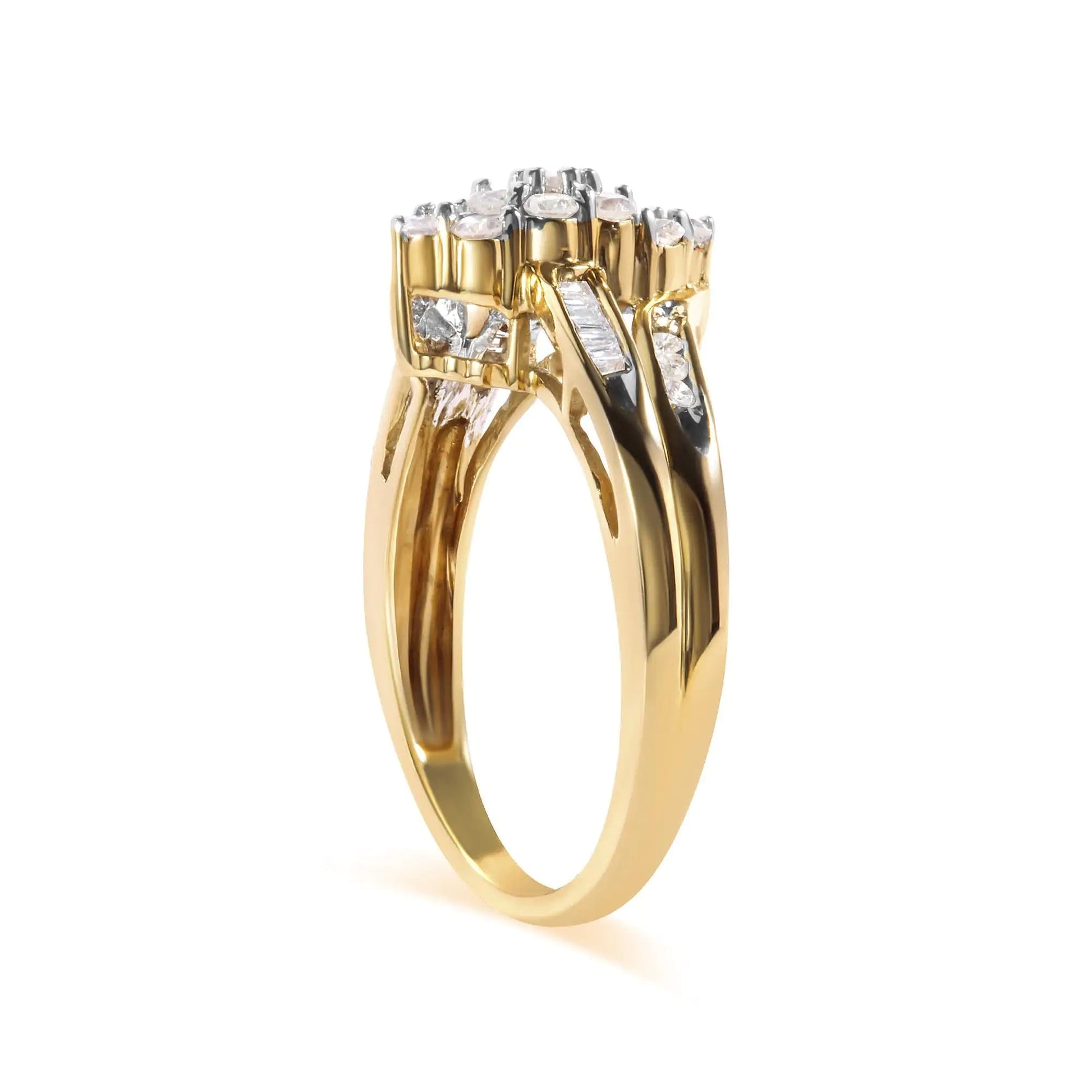 10K Gold Pear Cluster Diamond Ring | Rings | Elegant Emulations Jewelry USA