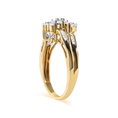 10K Gold Pear Cluster Diamond Ring | Rings | Elegant Emulations Jewelry USA