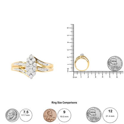 10K Gold Pear Cluster Diamond Ring | Rings | Elegant Emulations Jewelry USA
