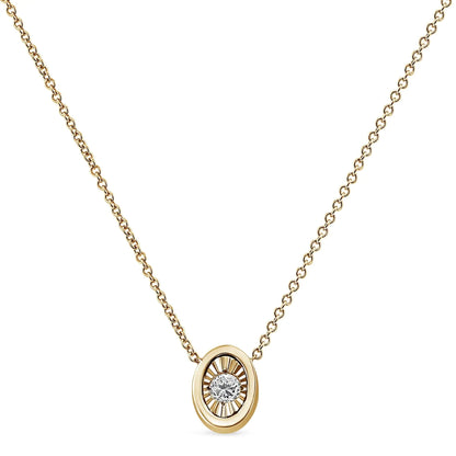 10K Gold Plated Sterling Silver Diamond Miracle Pendant | Necklace | Elegant Emulations Jewelry USA