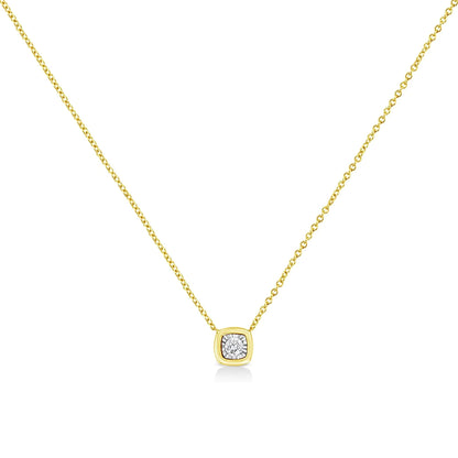 10K Gold Plated Sterling Silver Diamond Miracle Pendant | Necklace | Elegant Emulations Jewelry USA