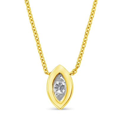 10K Gold Plated Sterling Silver Diamond Miracle Pendant | Necklace | Elegant Emulations Jewelry USA