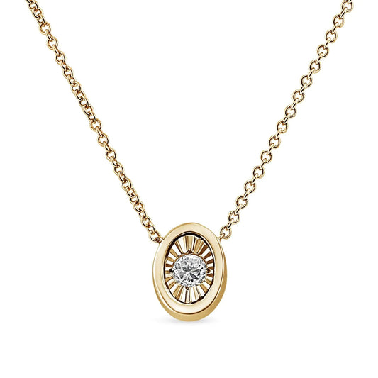10K Gold Plated Sterling Silver Diamond Miracle Pendant | Necklace | Elegant Emulations Jewelry USA