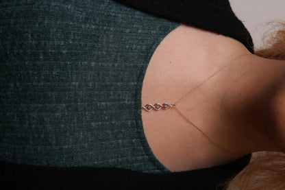 10K Two - Tone Gold & Silver Diamond Twist Pendant Necklace | Necklace | Elegant Emulations Jewelry USA