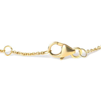 10K Yellow Gold Blue Sapphire and Diamond Accent Evil Eye Station Link Bracelet (H - I Color, I1 - I2 Clarity) - Size 7" | | Elegant Emulations Jewelry USA