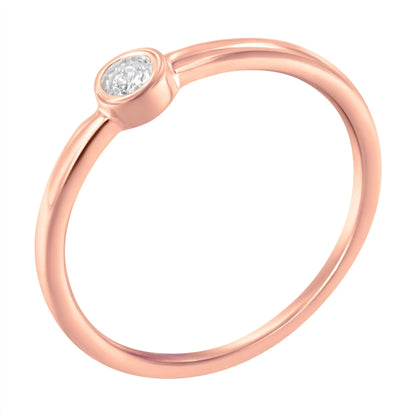 14K Rose Gold Plated .925 Sterling Silver Miracle Set Diamond Ring (1/20 Cttw, J - K Color, I1 - I2 Clarity) | Rings | Elegant Emulations Jewelry USA