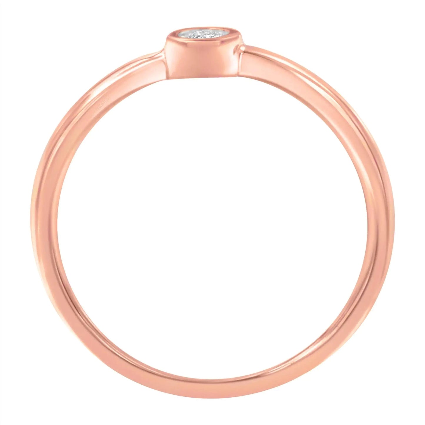14K Rose Gold Plated .925 Sterling Silver Miracle Set Diamond Ring (1/20 Cttw, J - K Color, I1 - I2 Clarity) | Rings | Elegant Emulations Jewelry USA