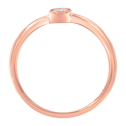 14K Rose Gold Plated .925 Sterling Silver Miracle Set Diamond Ring (1/20 Cttw, J - K Color, I1 - I2 Clarity) | Rings | Elegant Emulations Jewelry USA