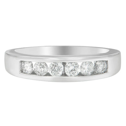 14K White Gold 3/4ct. TDW Diamond Channel Band Ring (H - I, I1 - I2) | | Elegant Emulations Jewelry USA