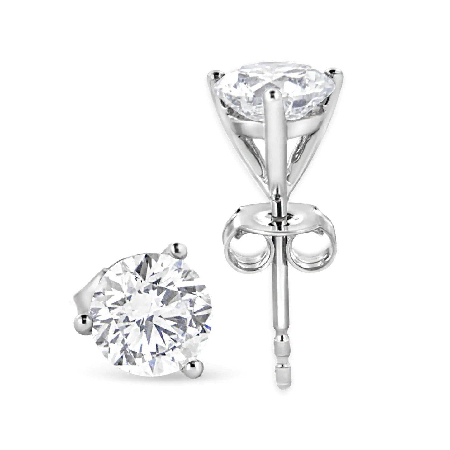 14K White Gold Martini - Set 2ct Lab Diamond Studs (F - G, VS2 - SI1) | Earrings | Elegant Emulations Jewelry USA