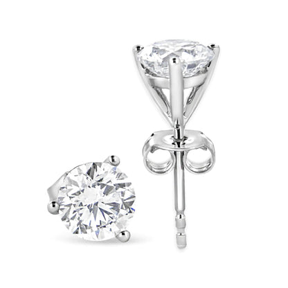 14K White Gold Martini - Set 2ct Lab Diamond Studs (F - G, VS2 - SI1) | Earrings | Elegant Emulations Jewelry USA