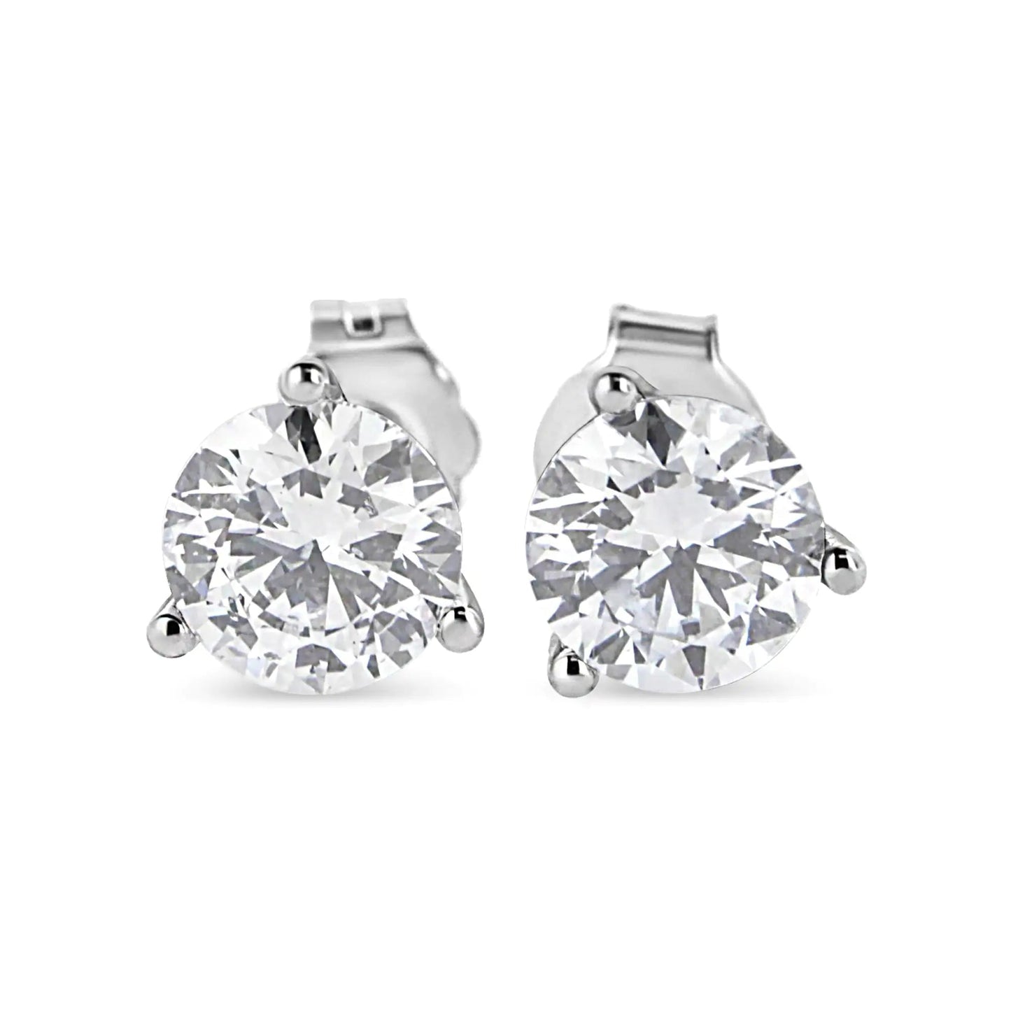 14K White Gold Martini - Set 2ct Lab Diamond Studs (F - G, VS2 - SI1) | Earrings | Elegant Emulations Jewelry USA