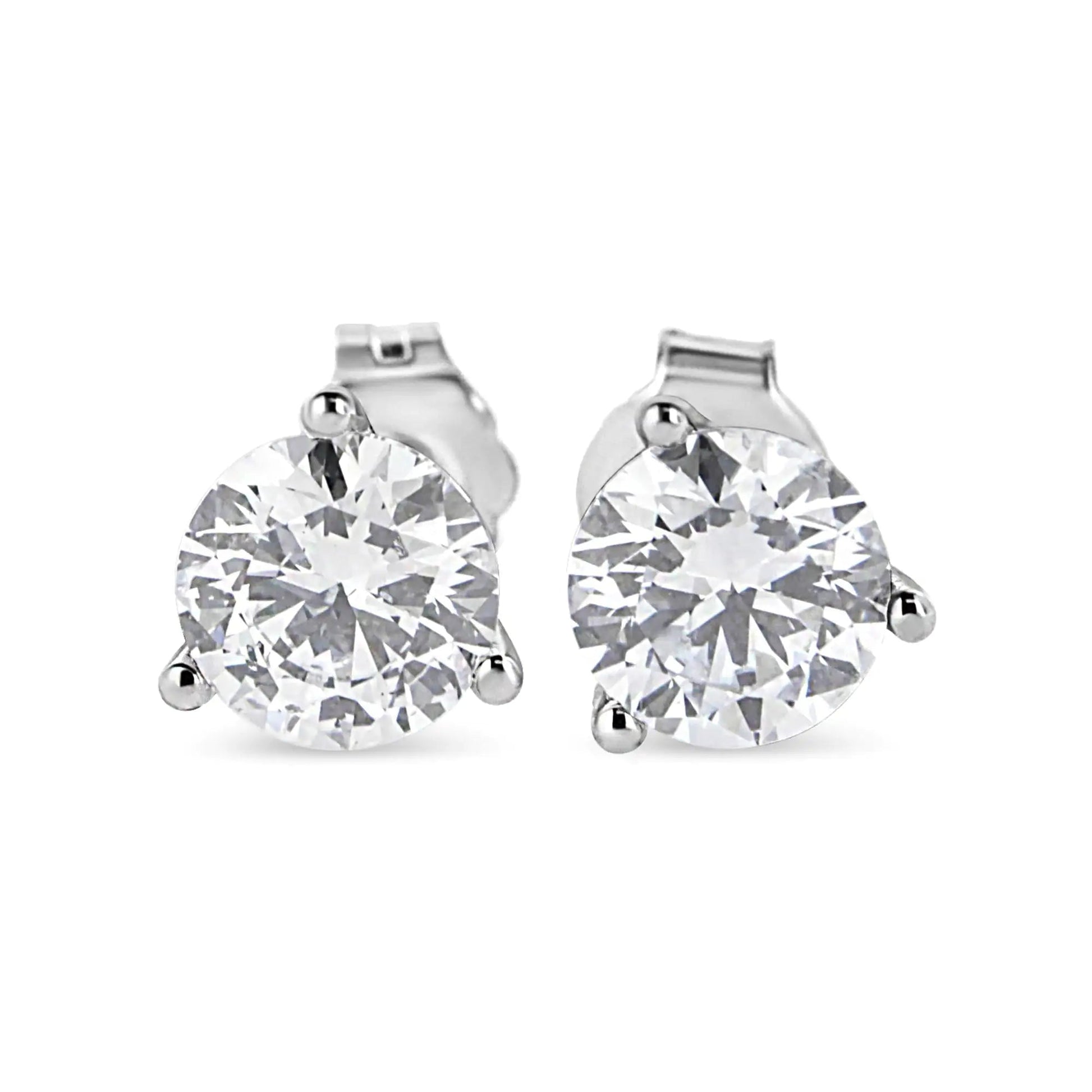14K White Gold Martini - Set 2ct Lab Diamond Studs (F - G, VS2 - SI1) | Earrings | Elegant Emulations Jewelry USA