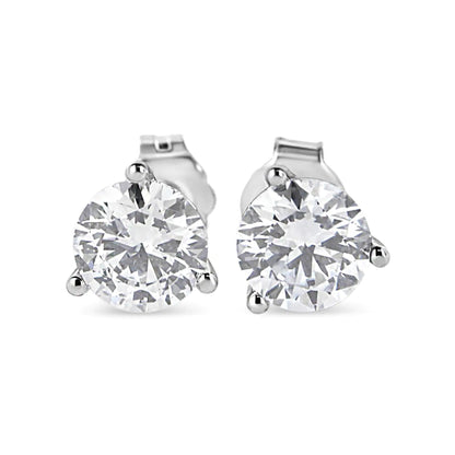 14K White Gold Martini - Set 2ct Lab Diamond Studs (F - G, VS2 - SI1) | Earrings | Elegant Emulations Jewelry USA
